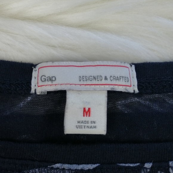 Gap Semi-sheer Tropical Leaf Sleeveless Shirt Sz M - Picture 4 of 4